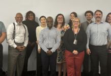 Graduates and coaches of UofL's fall 2023 LaunchIt cohort. LaunchIt is an eight-week entrepreneurship and product development bootcamp.